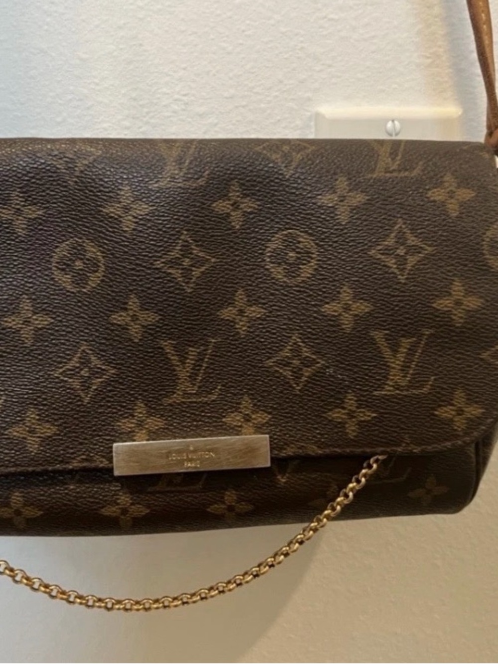 Louis Vuitton Monogram Canvas Brown and Gold Chain Crossbody